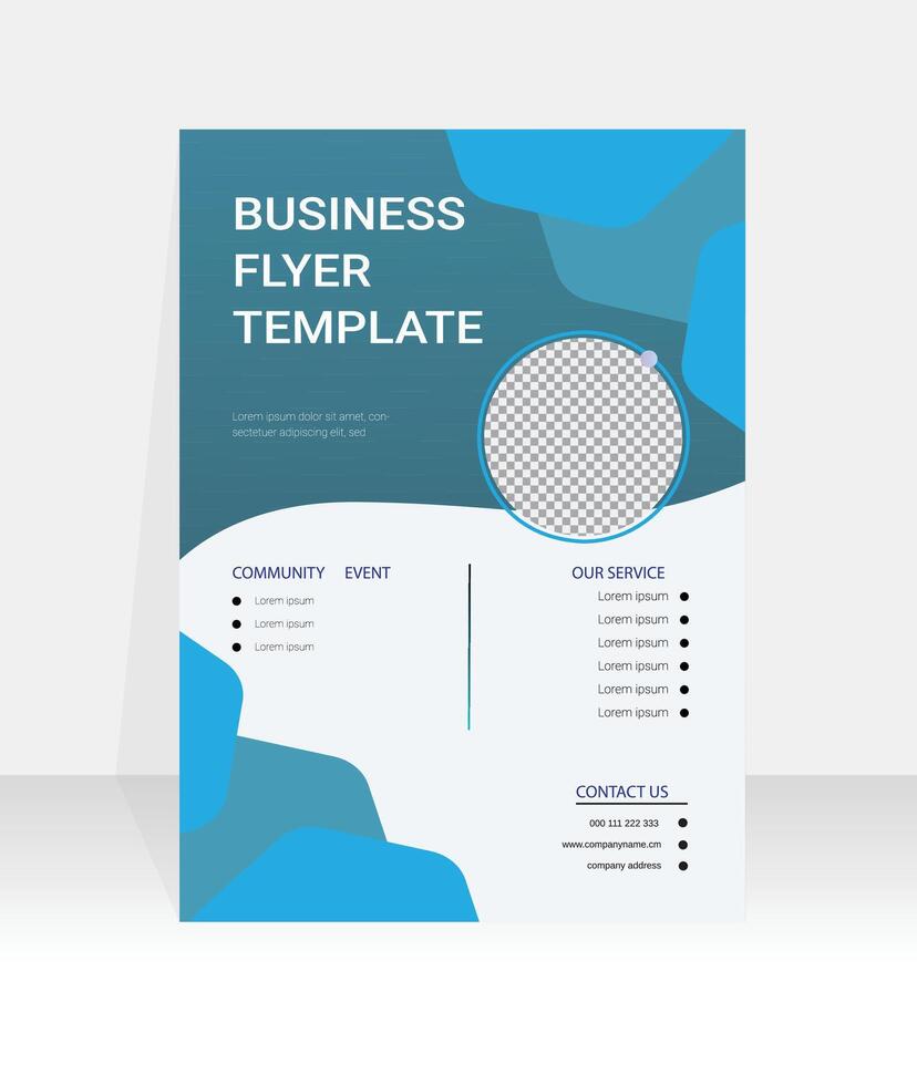 Business Flyer Template Caver page With photo vector