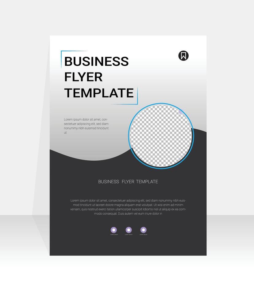 Flyer template with photo vector