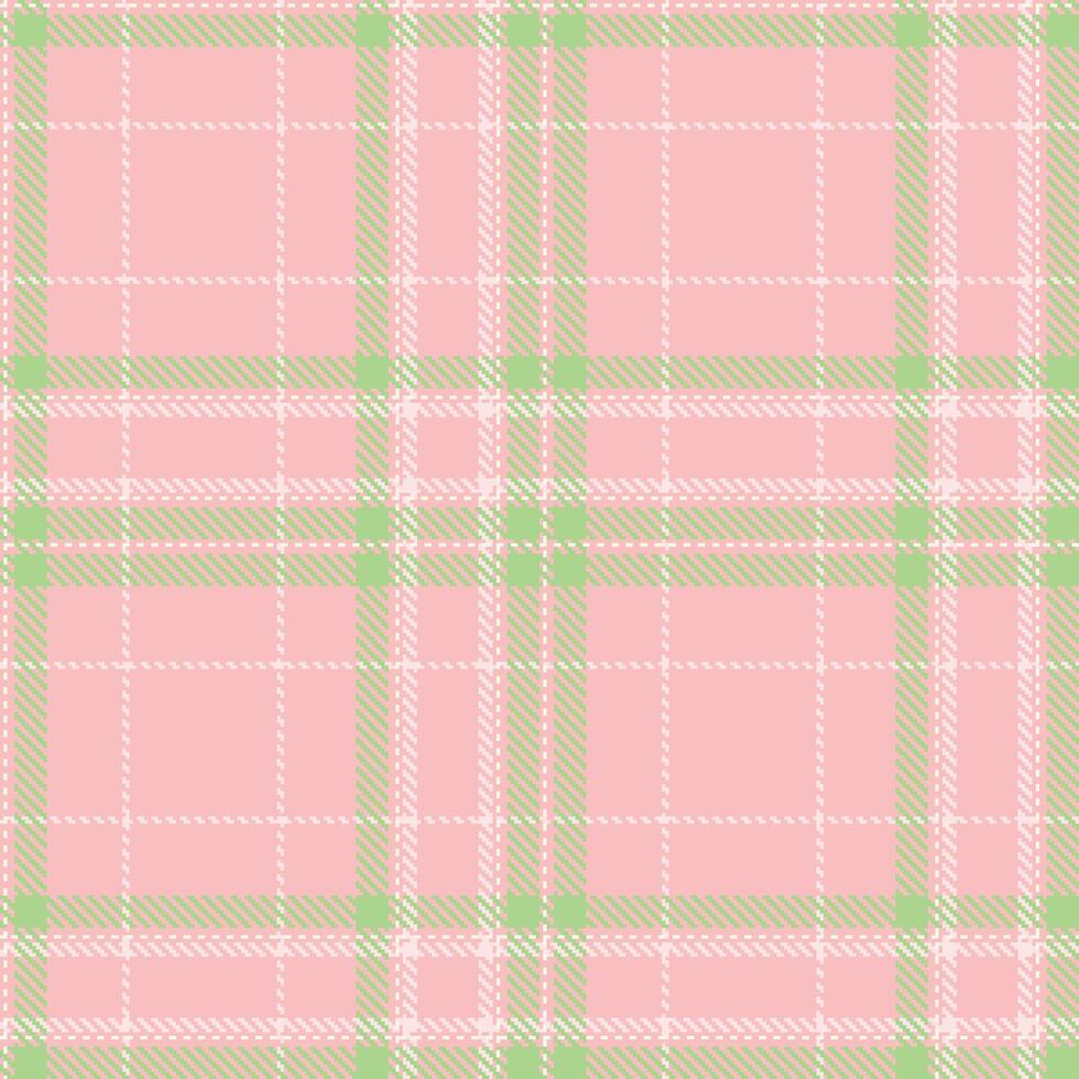 Pastel Pale Rose Seamless Tartan with Deep Very Light Pink accents Fabric Design vector