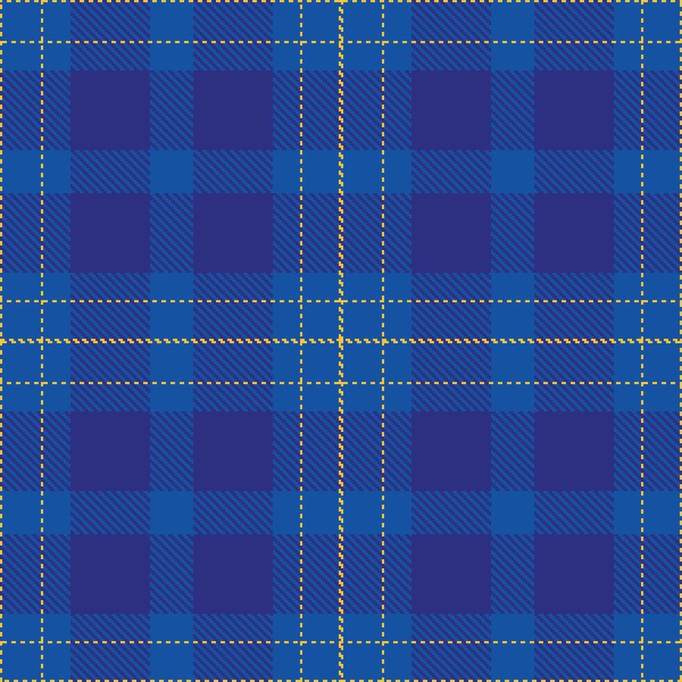 Modern Iridescent Cobalt Seamless Tartan Fabric Design vector