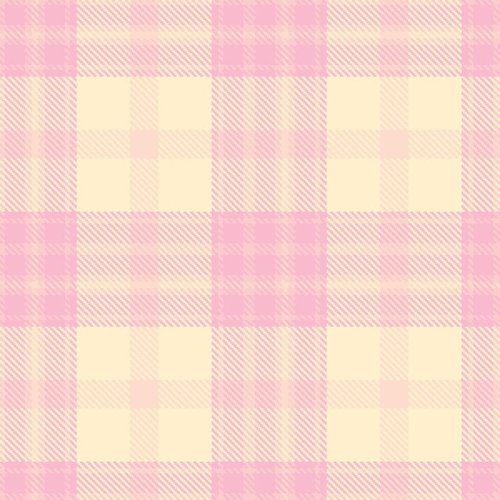 Deep Light Rose and Dusty Pastel Pink Seamless Tartan Fabric Design vector