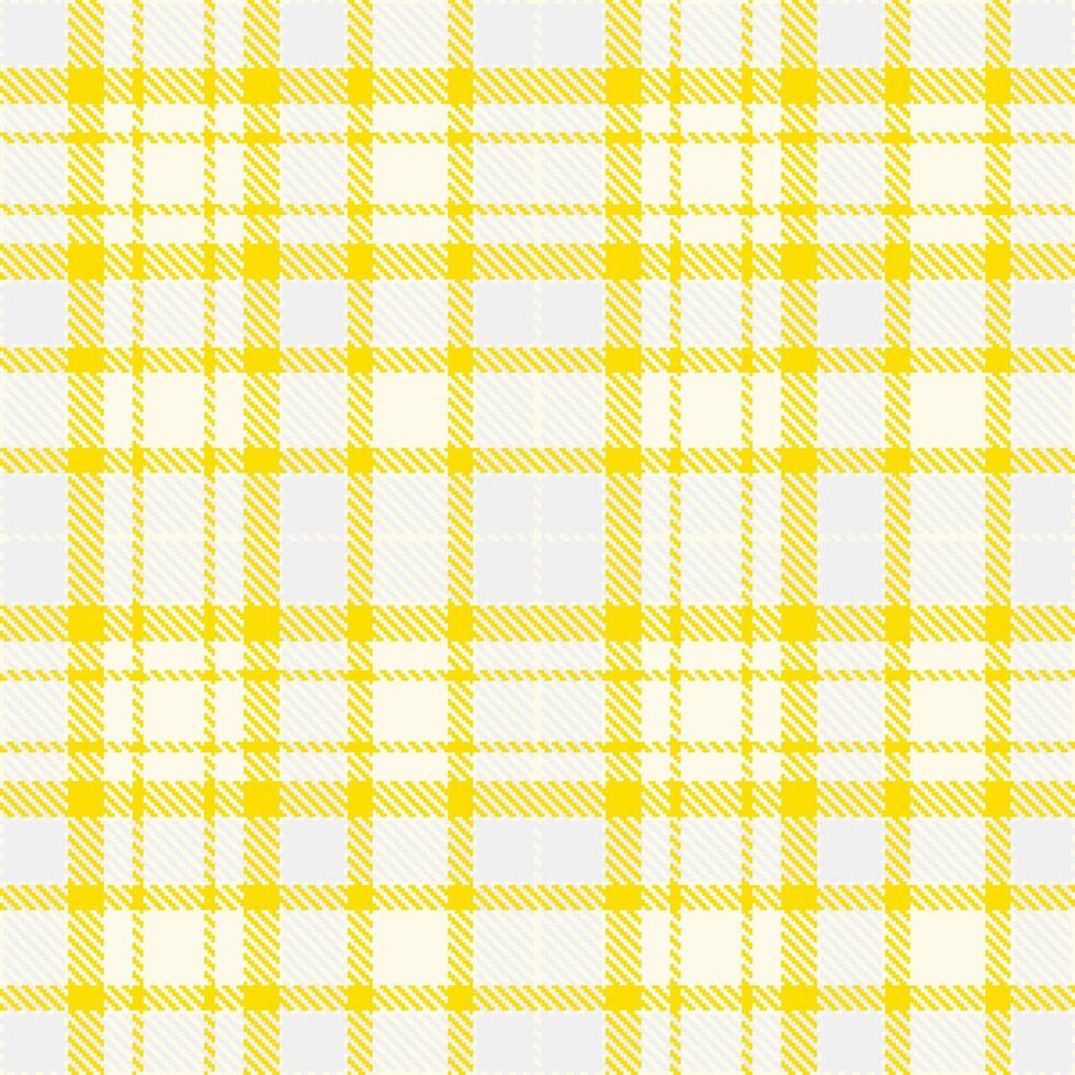 Deep Off White Seamless Tartan with Cool Dandelion accents Fabric Design vector