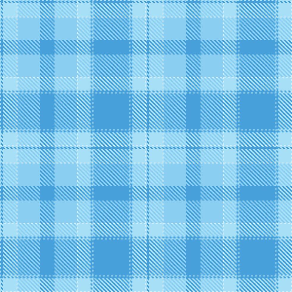 Dark Robin's Egg Blue Seamless Tartan with Metallic Azure accents Fabric Design vector