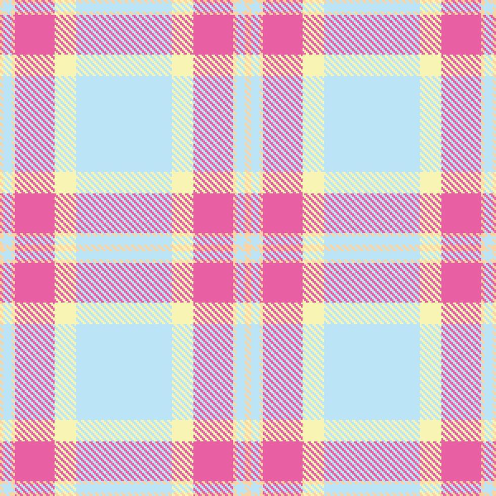 Modern Seamless Tartan in Cool Light Peach tones Fabric Design vector