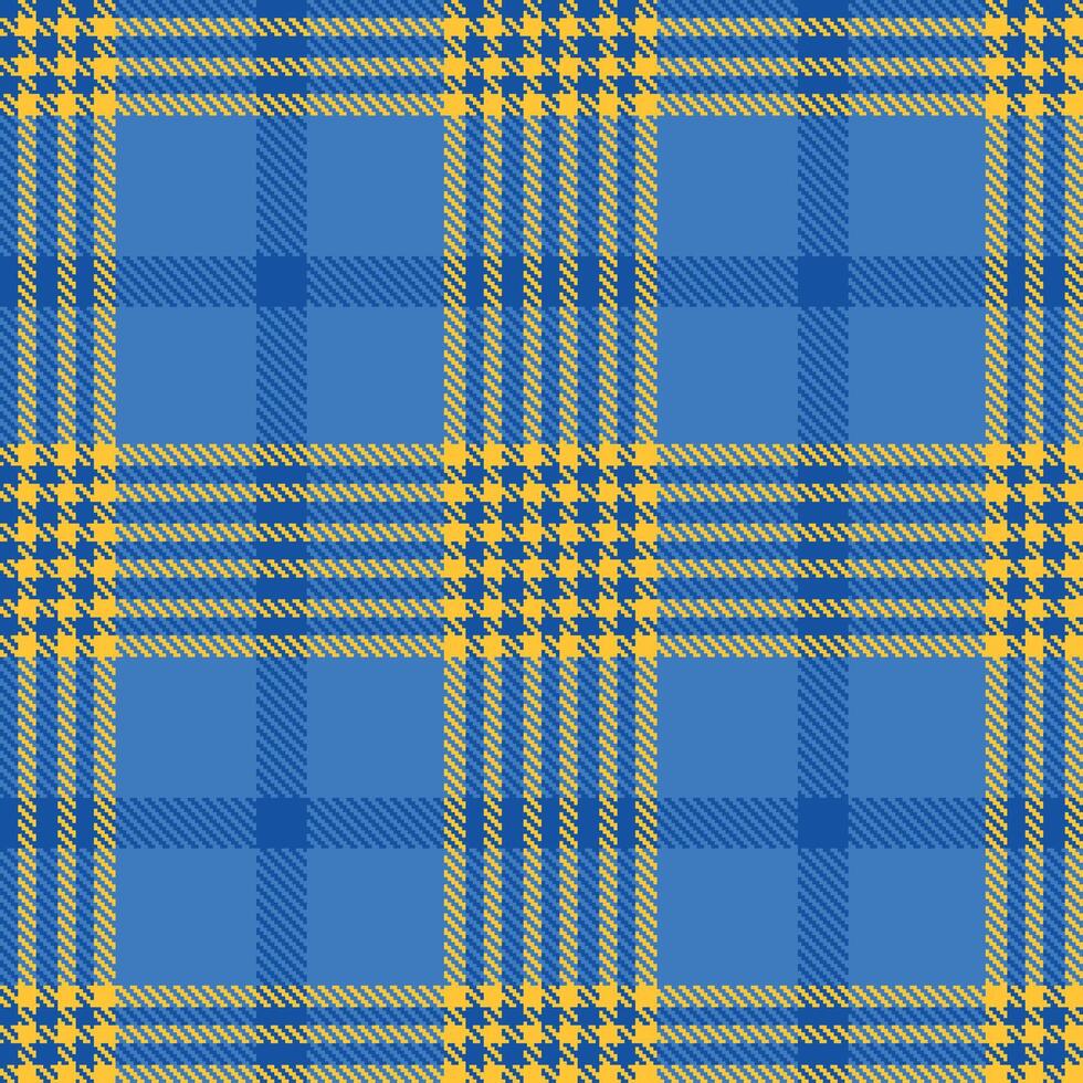 Pastel Cobalt and Dusty Golden Rod Seamless Tartan Fabric Design vector
