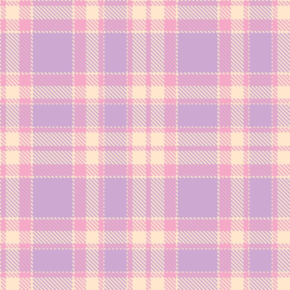 Modern Seamless Tartan in Metallic Light Peach tones Fabric Design vector