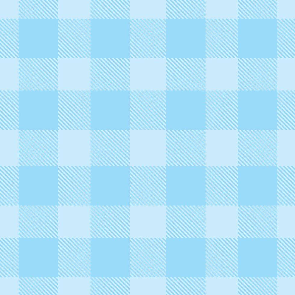 Bright Pale Sky Blue and Pale Light Blue Seamless Tartan Fabric Design vector