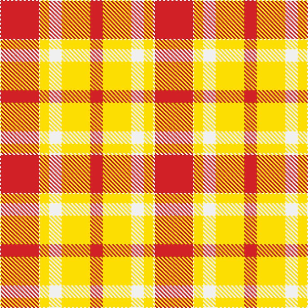 Cool Very Light Pink and Light Dandelion Seamless Tartan Fabric Design vector