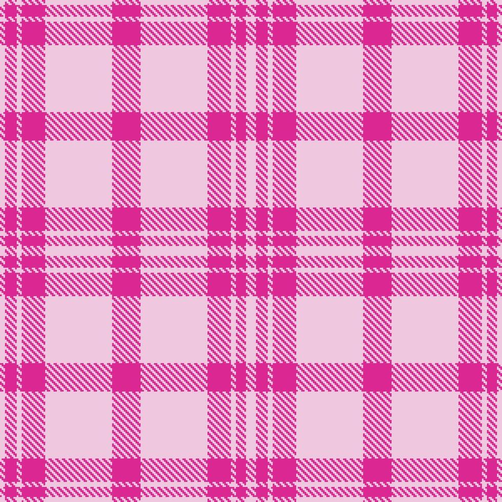 Light Pale Mauve Seamless Tartan with Iridescent Shocking Pink accents Fabric Design vector