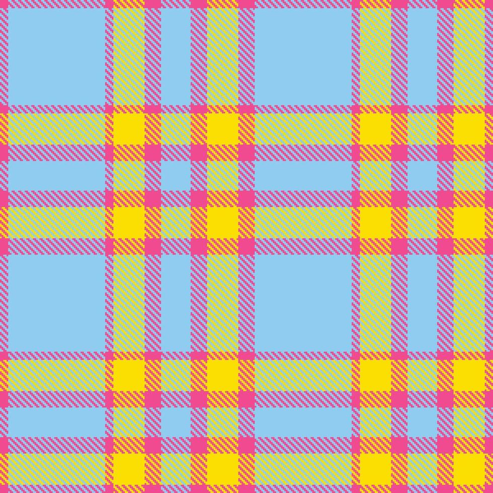 Modern Seamless Tartan in Cool Barbie Pink tones Fabric Design Variant 838 vector