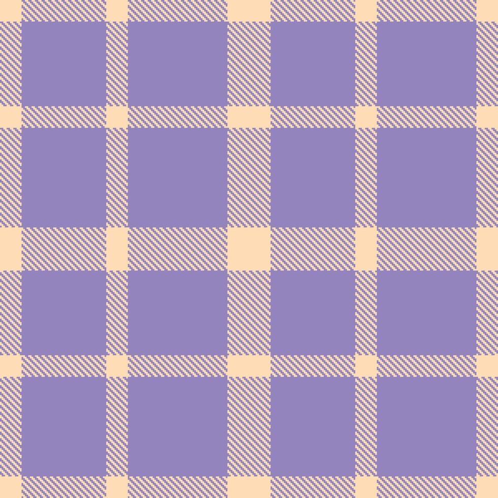 Modern Seamless Tartan in Dusty Light Peach tones Fabric Design vector