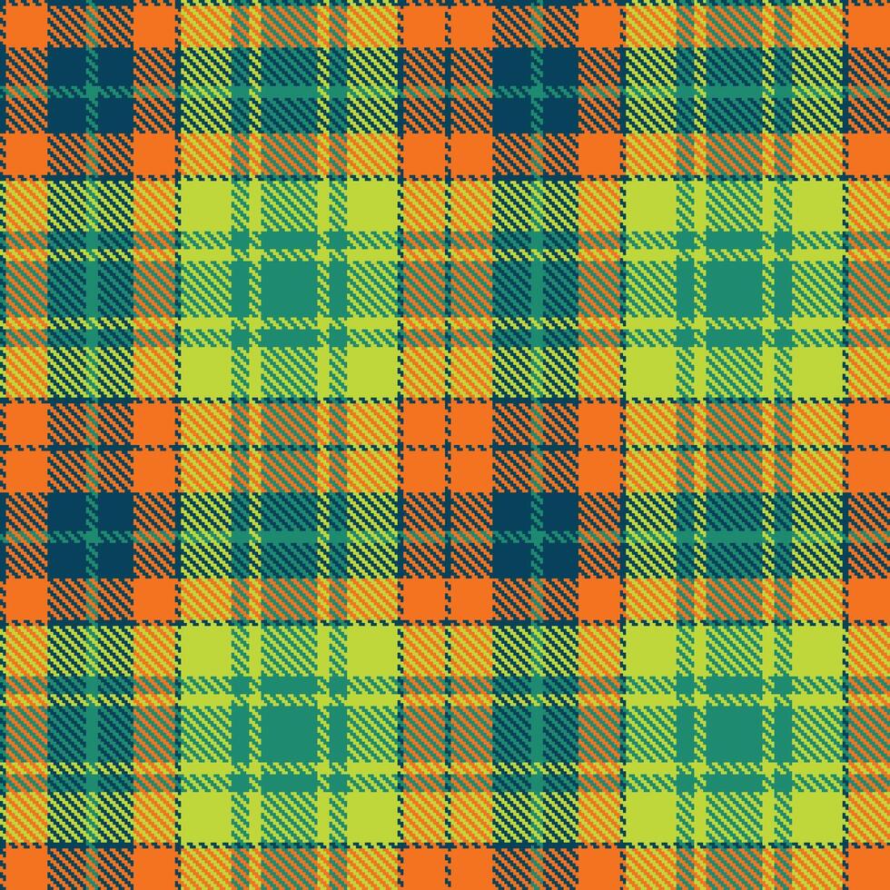 Light Dark Slate Blue and Rich Blue Green Seamless Tartan Fabric Design vector