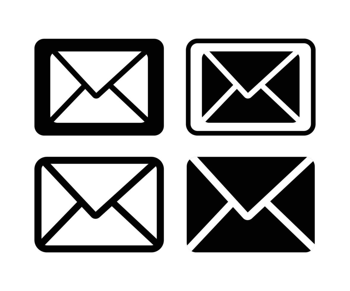 Set of mail icons Email vector