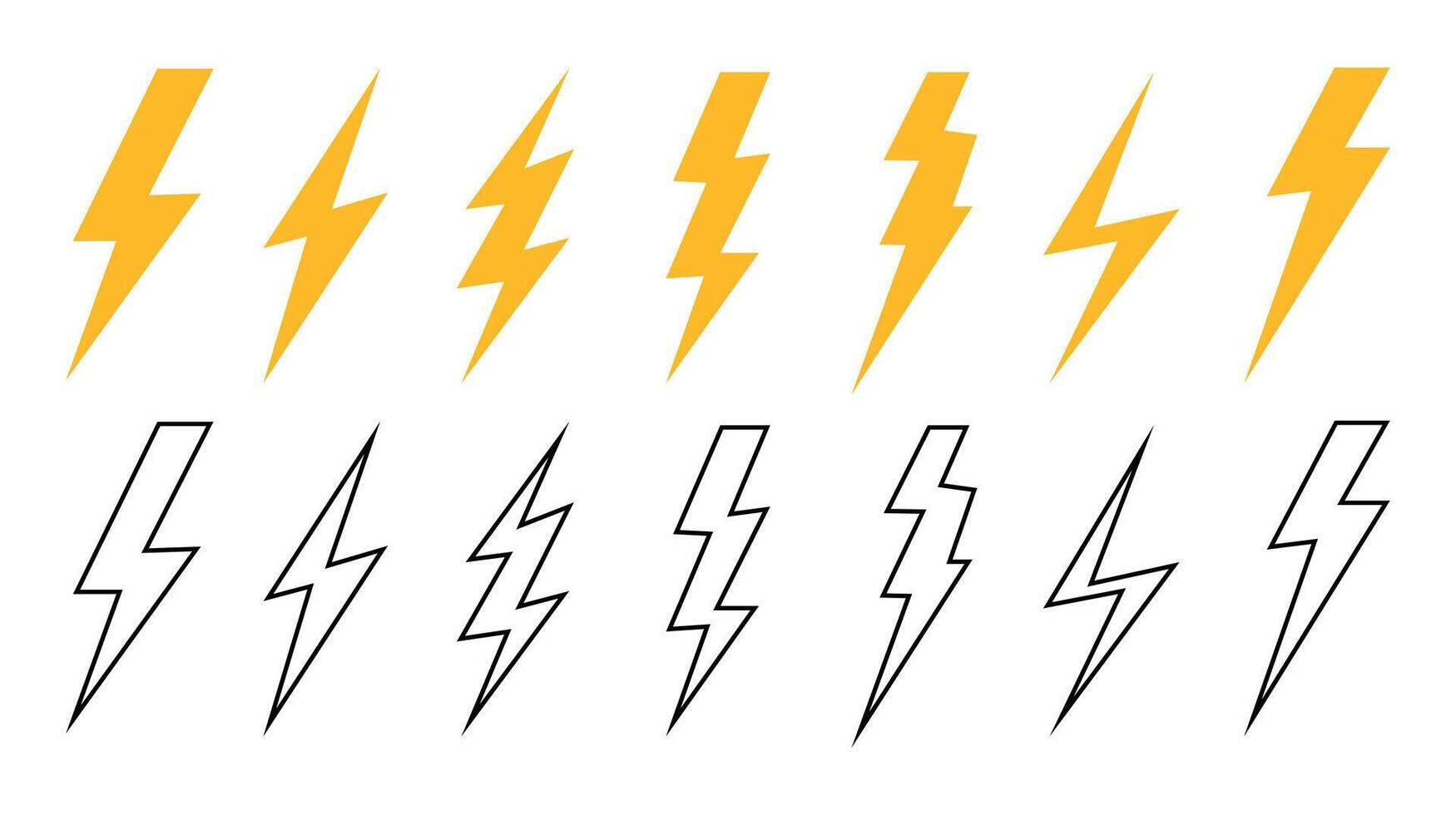 Lightning bolt icon. Electric lightning logo vector