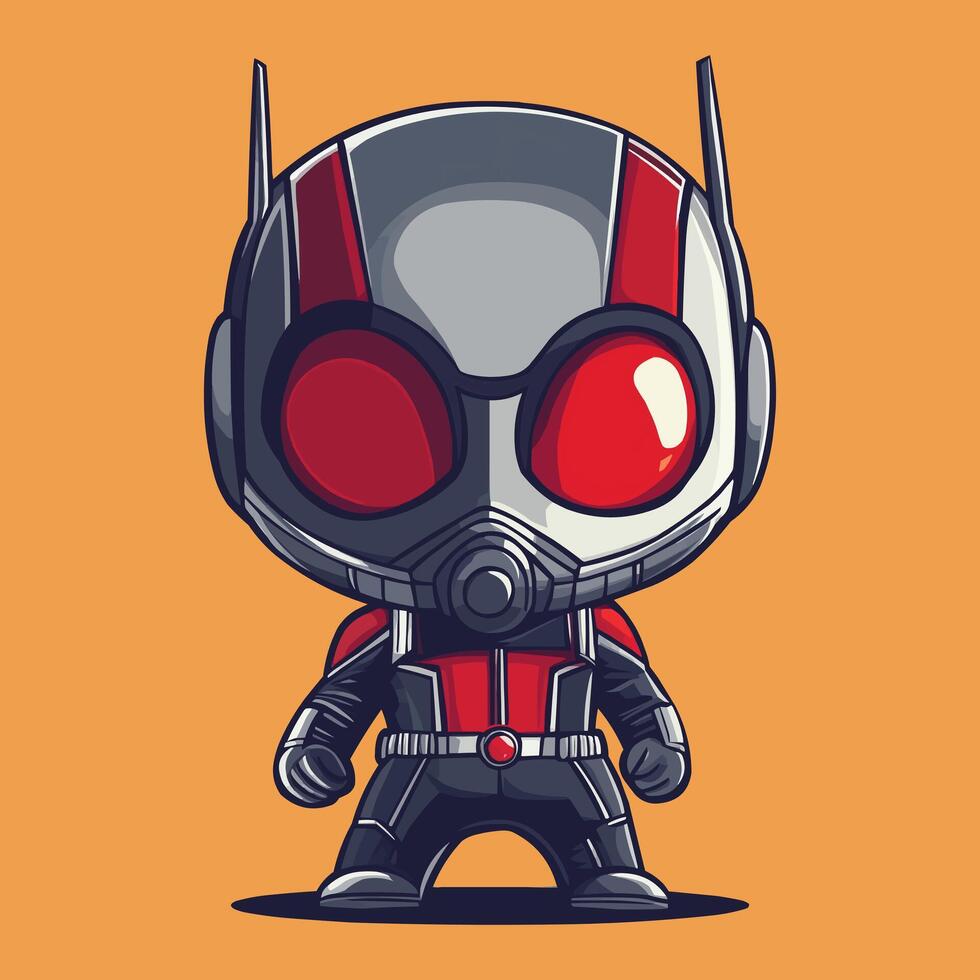 Cute Chibi Ant-Man Character Design vector