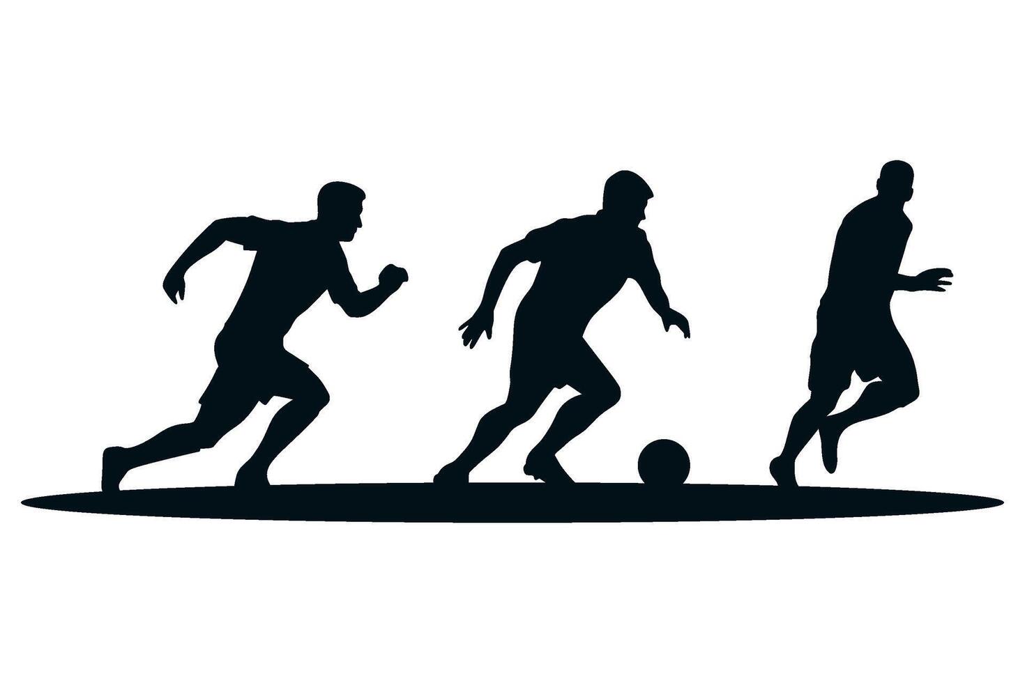 Soccer Player Silhouette Illustration vector