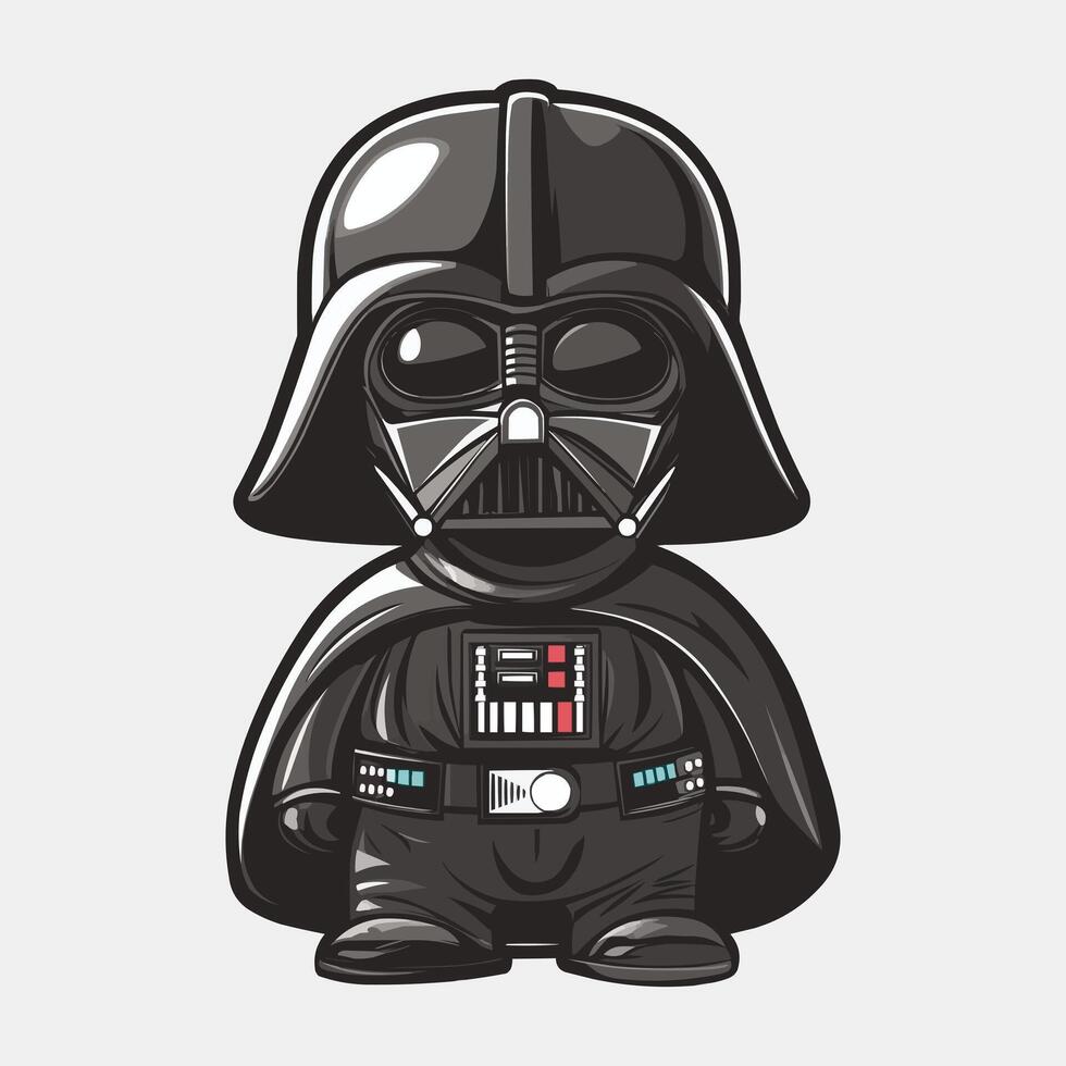 darth vader tamagochi 2D illustration Design vector