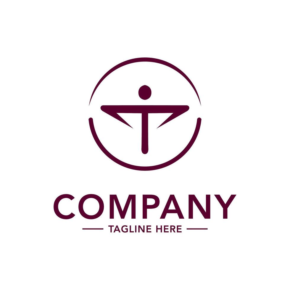 Simple elegant company logo design concept vector