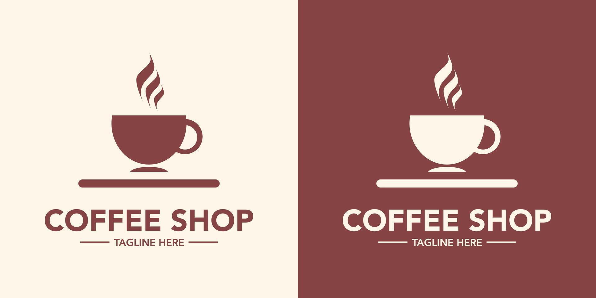 Coffee shop logo design illustration logotype symbol vector