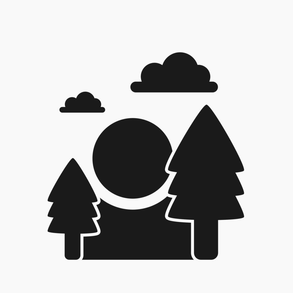 a man adventure in the rain forest for camping vector