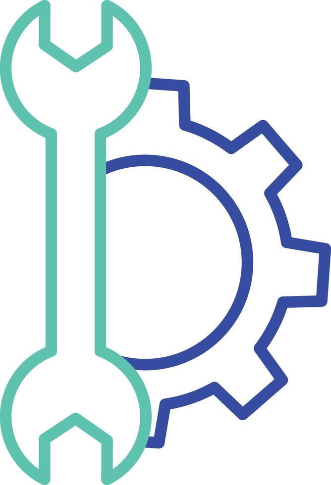 Repair Service outline dual color icon vector