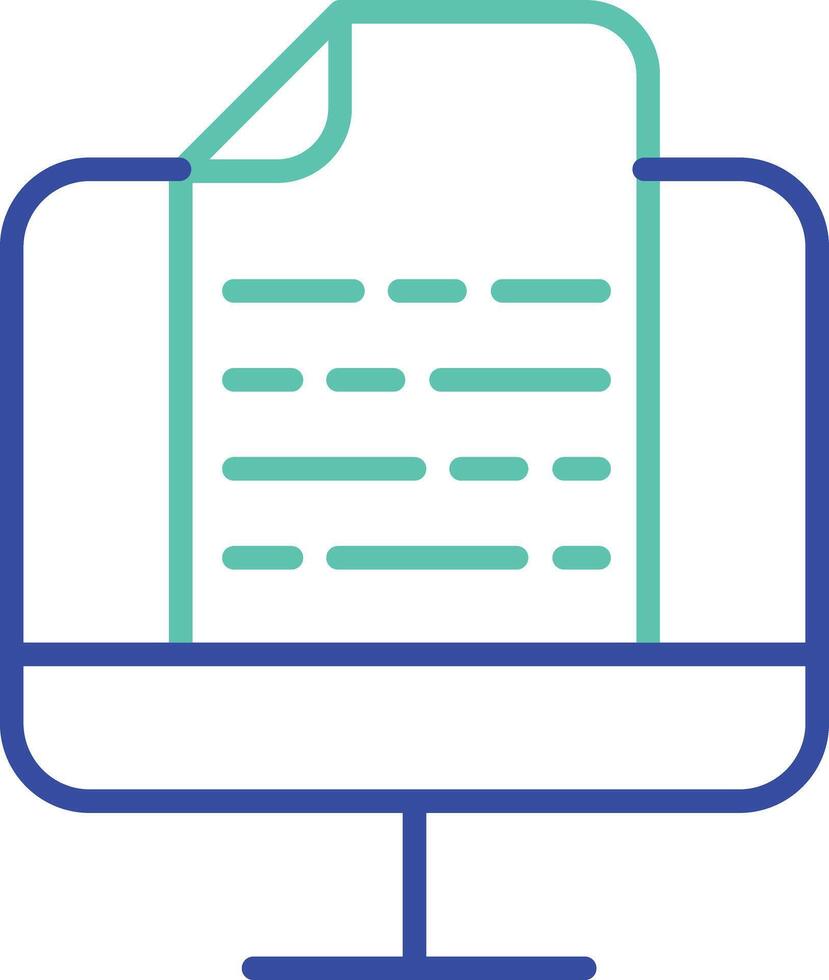 Mail outline dual color icon design vector