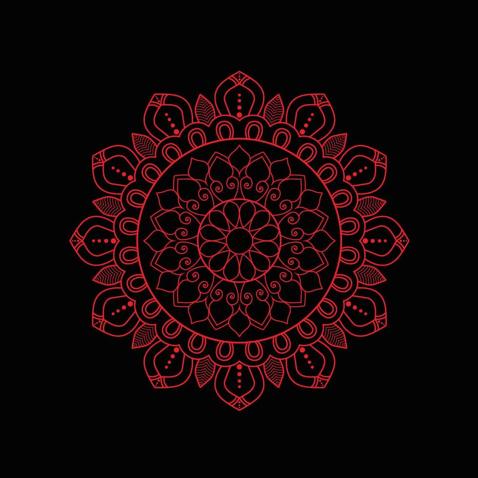 a red and black design on a black background vector