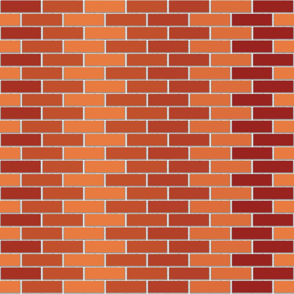 Seamless Brick Wall Pattern of red and brown color vector