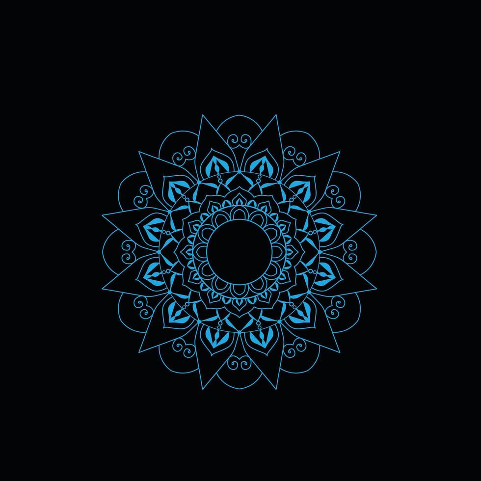 a blue and black logo for a flower design vector