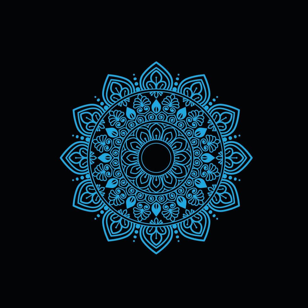 a blue and black background with a circular design vector