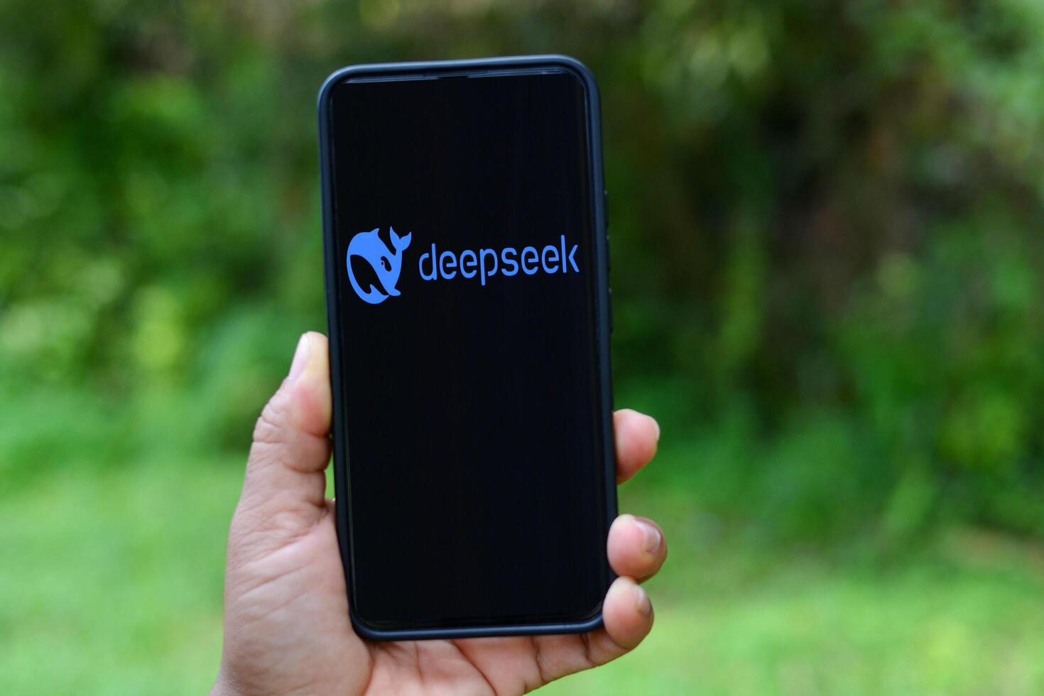 Pekanbaru, Indonesia - March 3, 2025. DeepSeek app is available on mobile phones. DeepSeek, an AI assistant from China, is based on the Ministry of Education's z'DeepSeek V3' photo