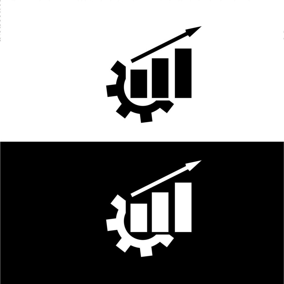 Logo design for business growth vector