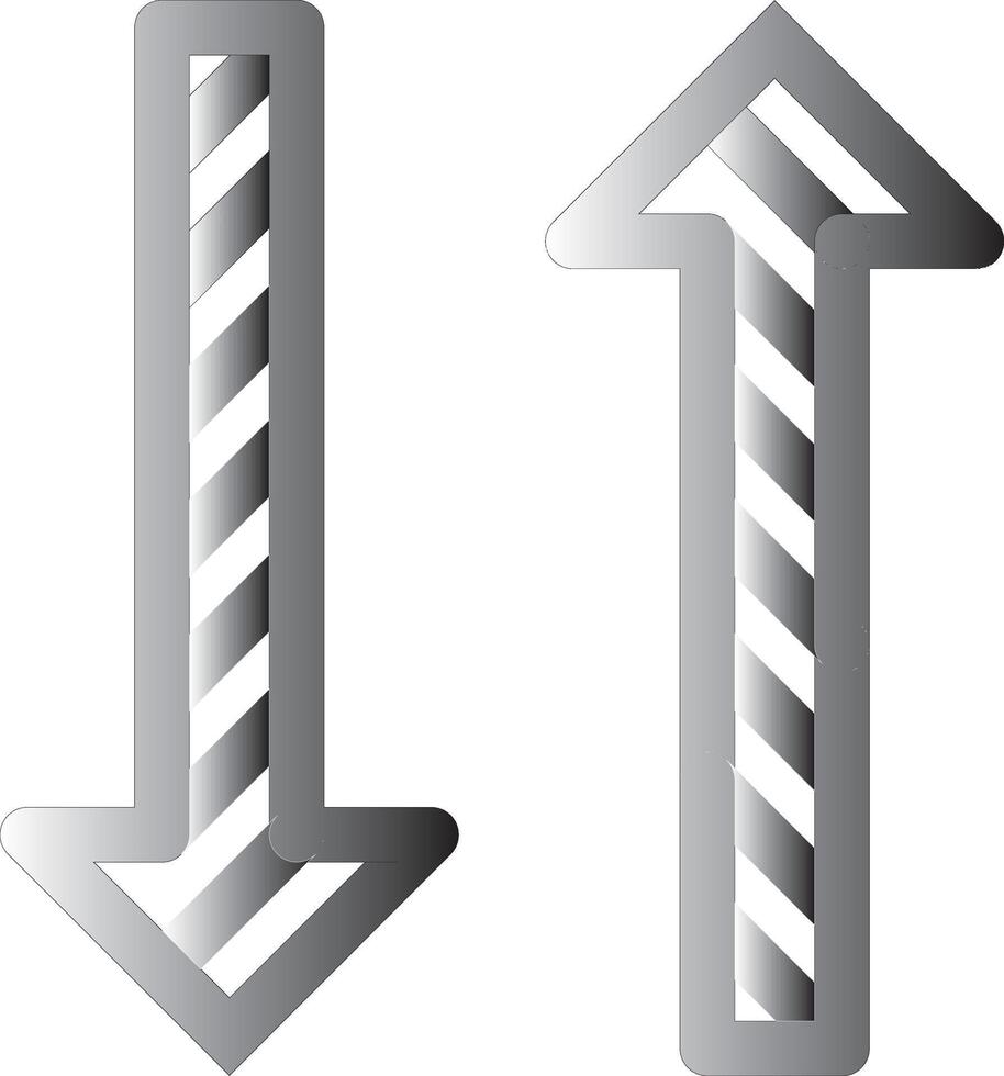 Upward And Downward Arrows Highlighting Direction and Contrast in Motion vector