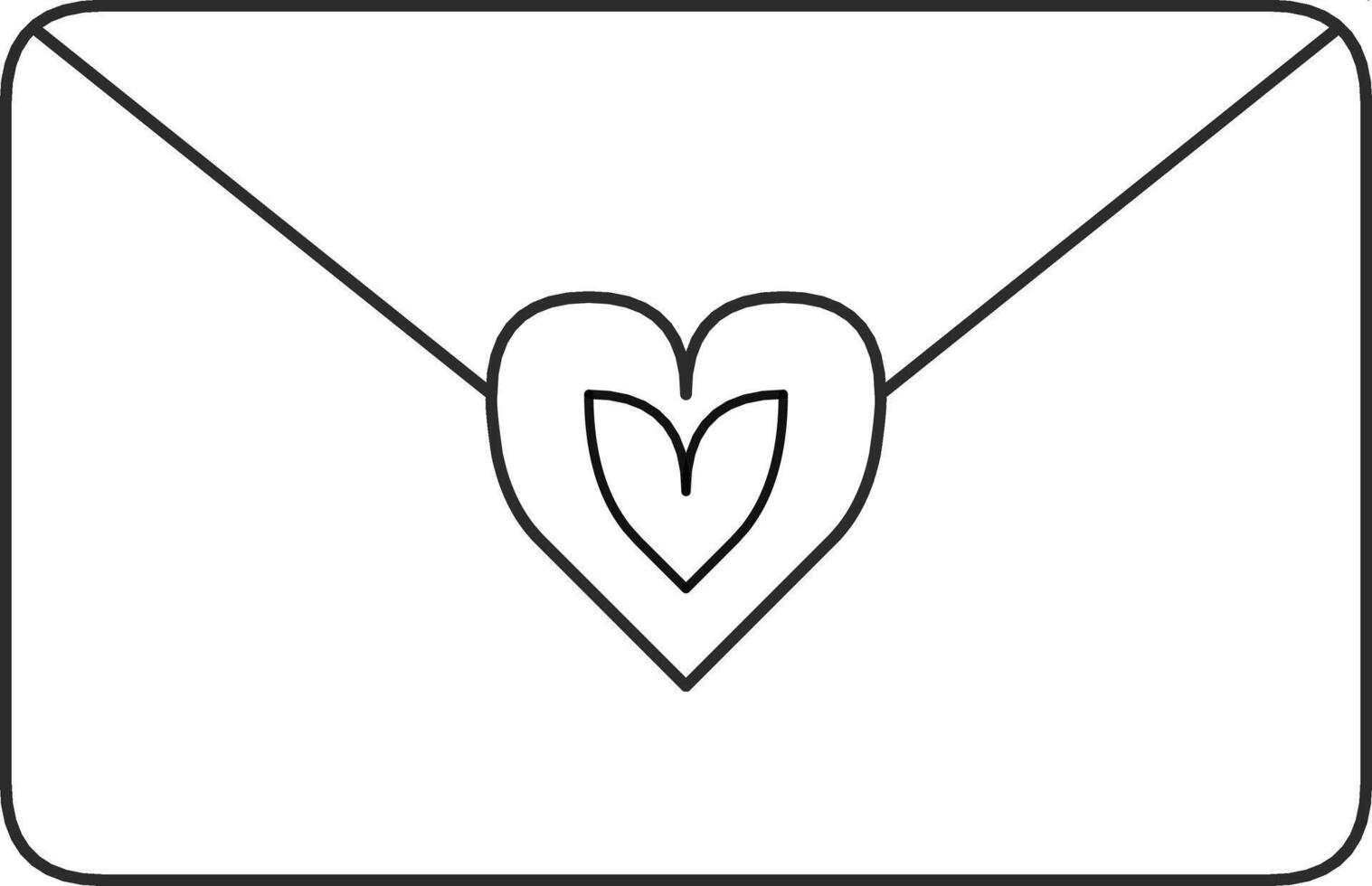 Minimalistic Design of a Sealed Envelope with a Heart Emblem vector