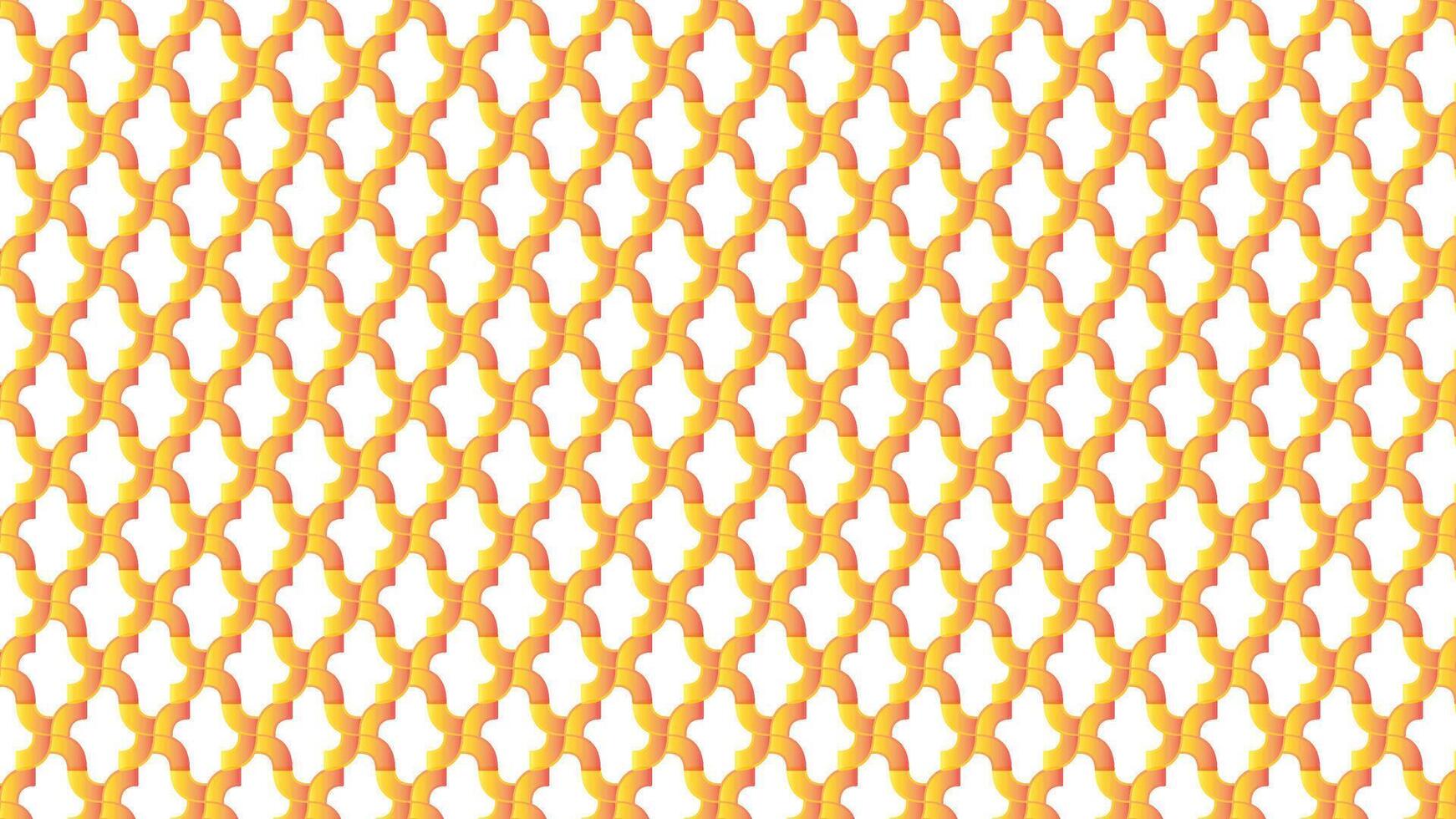 Seamless Orange and Yellow Geometric Tile Pattern With Moroccan Motif. ramadan kareem background. vector