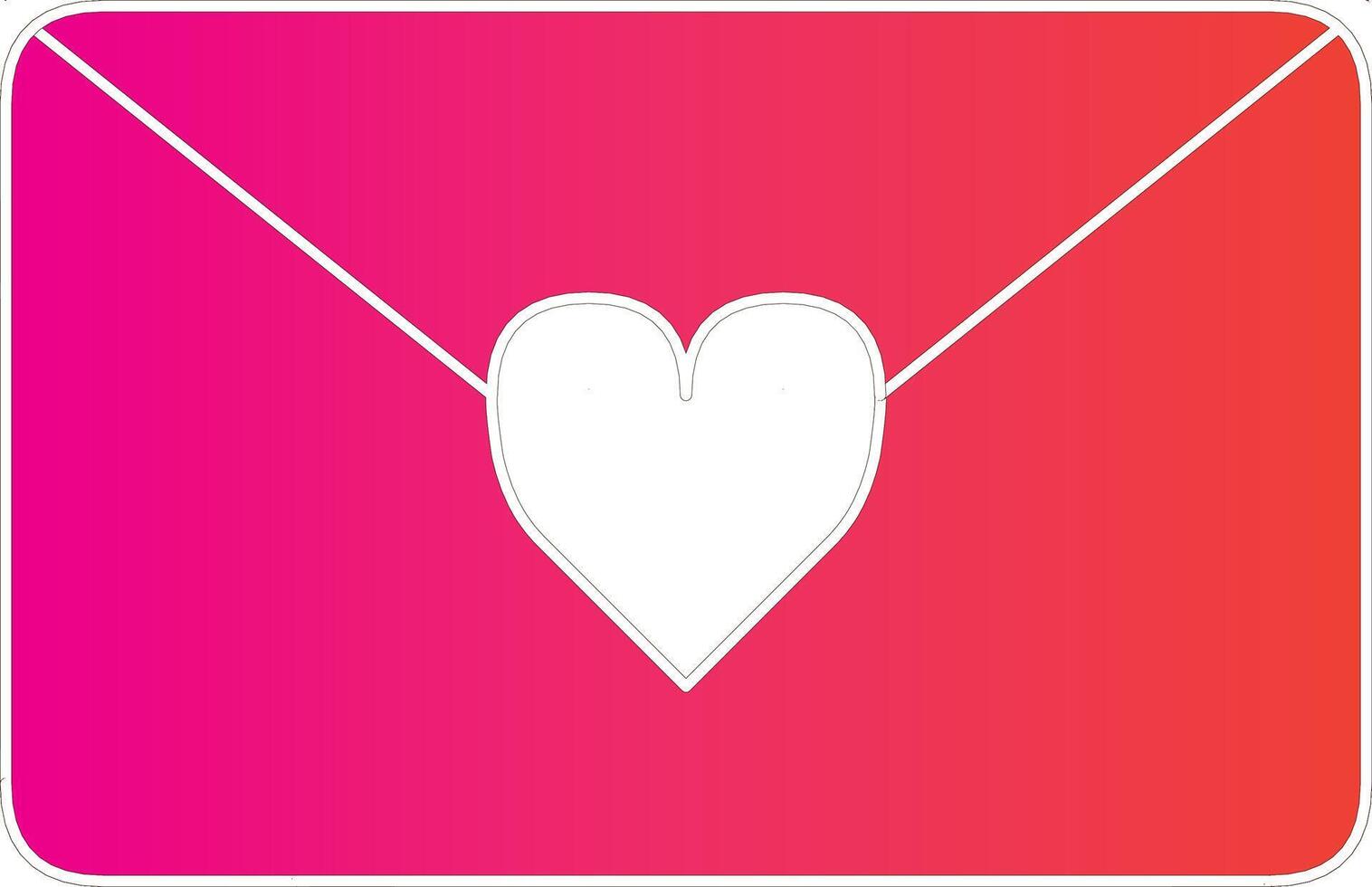 Heart-Shaped Envelope on Gradient Background Design for Love and Affection Themes vector
