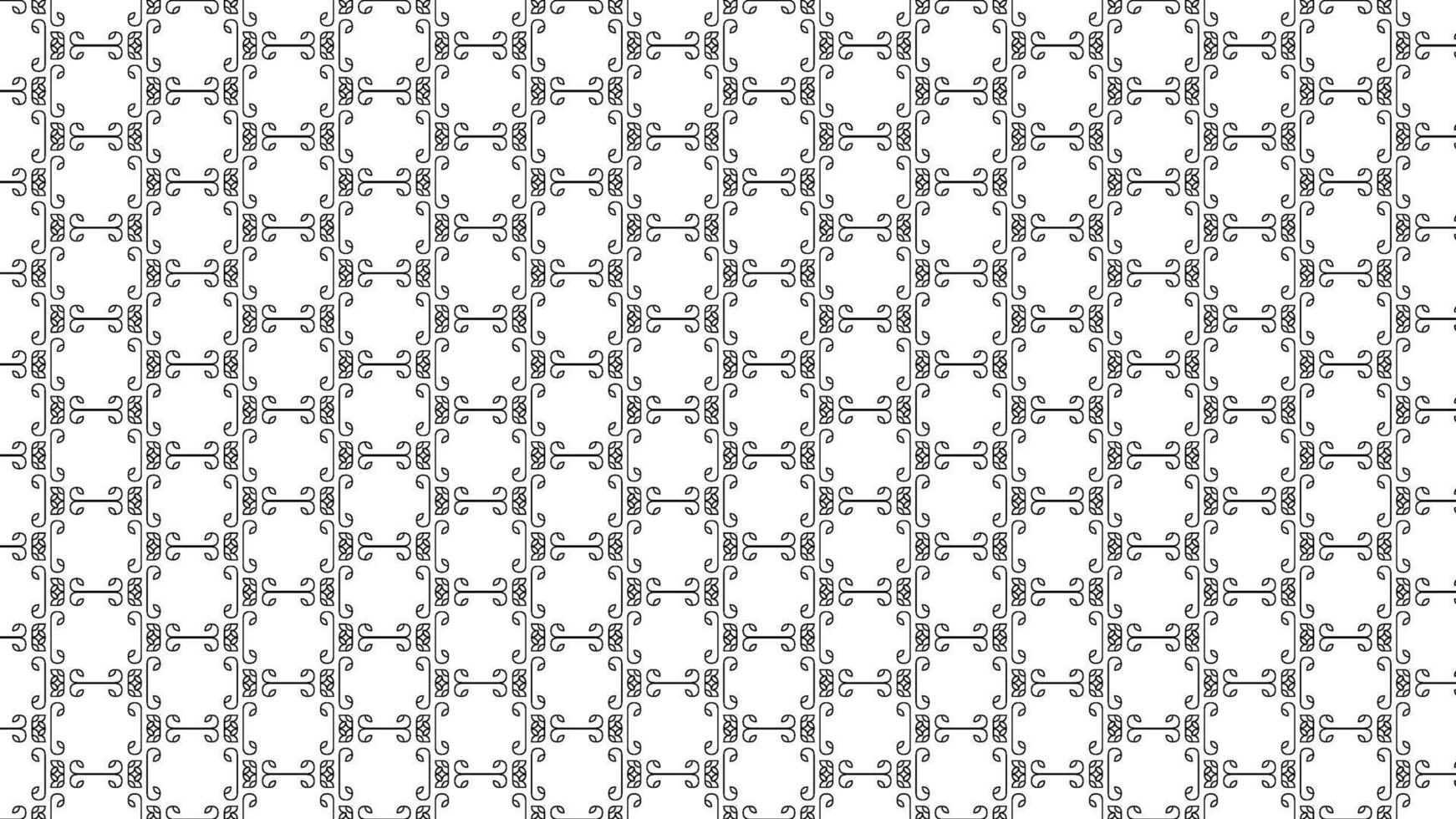 Black and White Repeating Ornamental Patterned Design vector