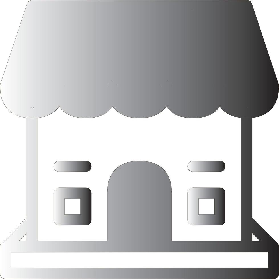 Monochromatic Icon Representing a Business Storefront With Awning vector