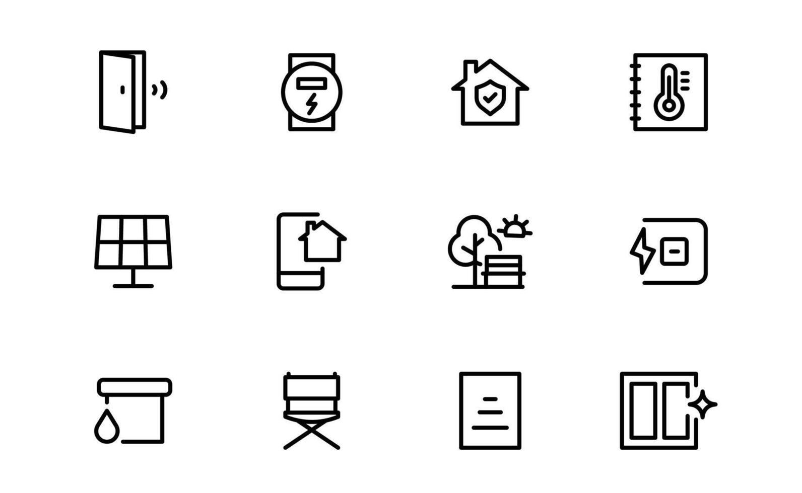 Public Utilities premium Icon Pack. Clean, Editable Line Icons for Energy, Water Supply, Waste Management vector