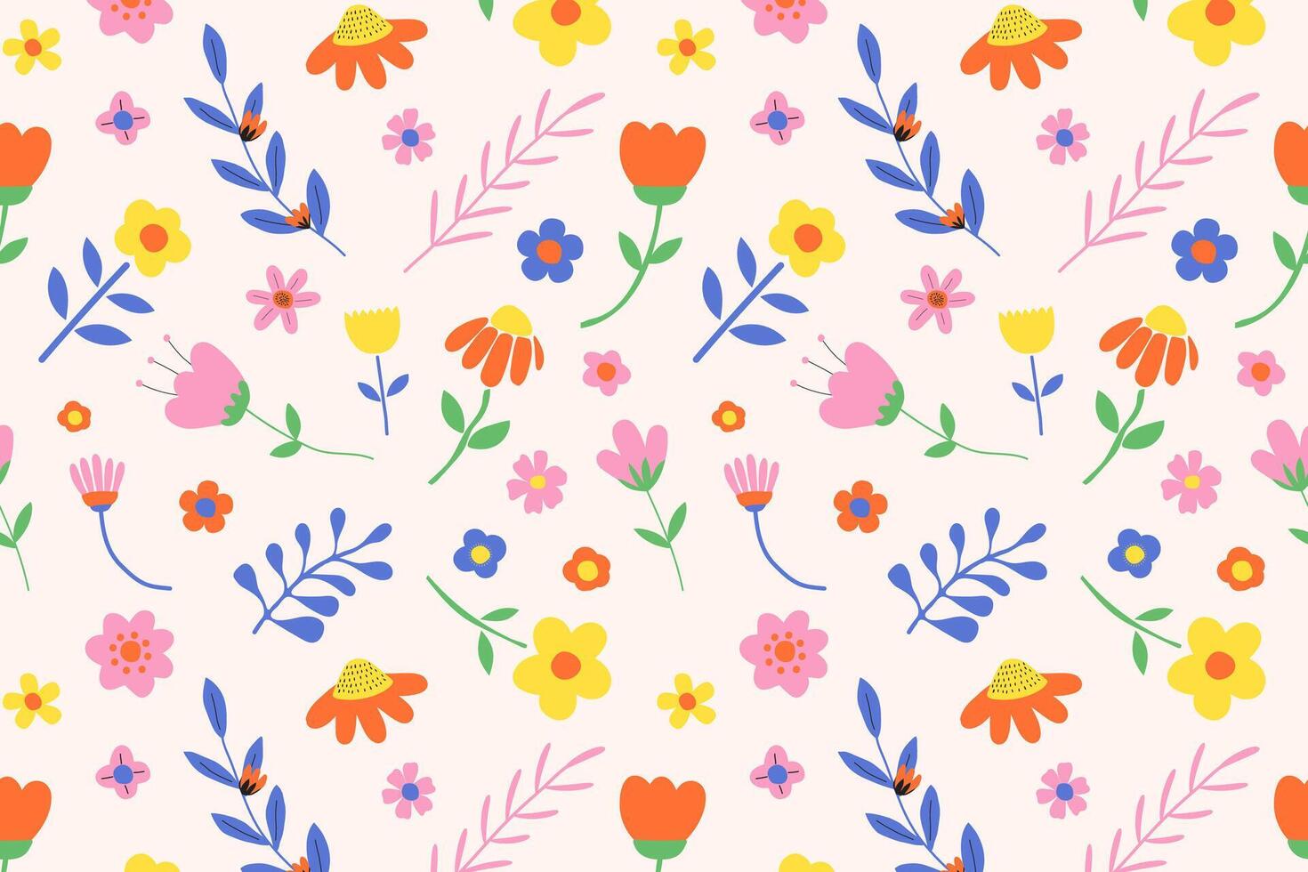 Flower pattern background. vector