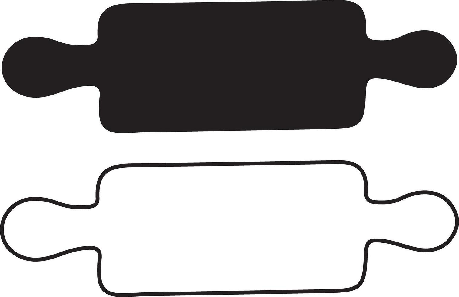 Rolling Pin silhouette Icon Design vector