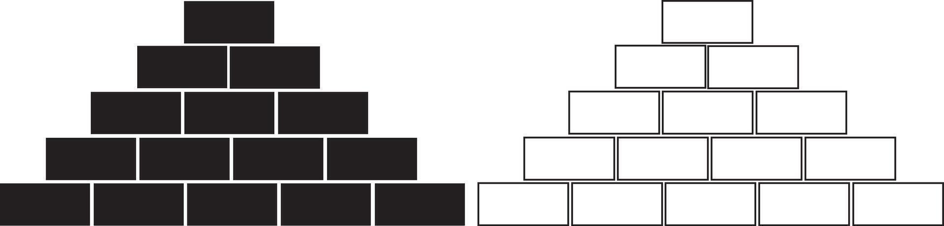 Bricks Wall Silhouette Design On White Background vector
