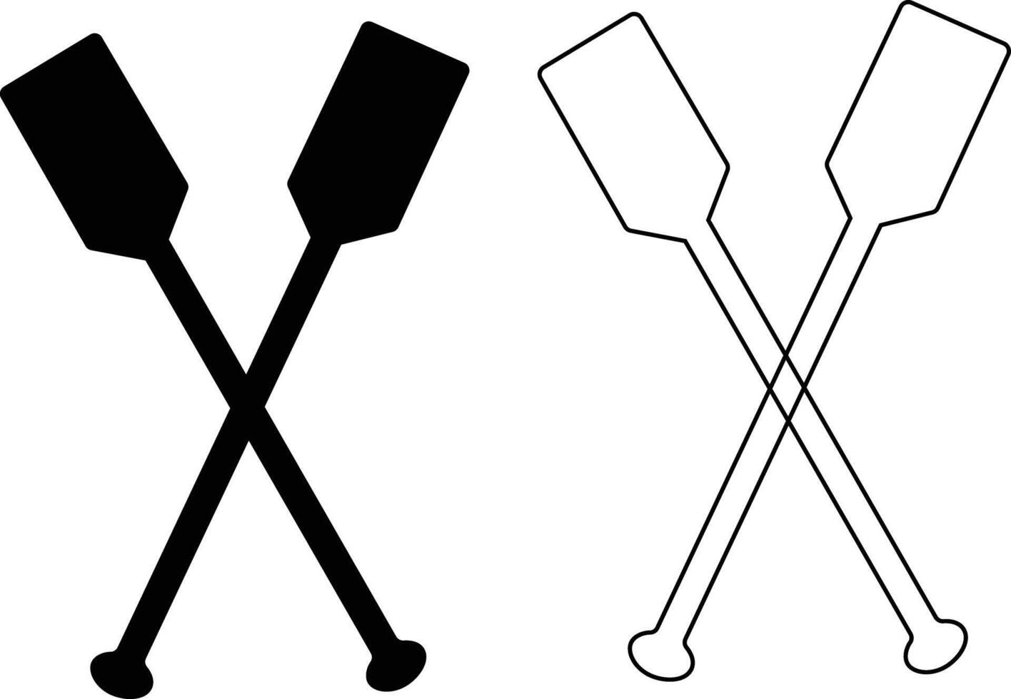 Paddle Silhouette Icon Design On White Background vector