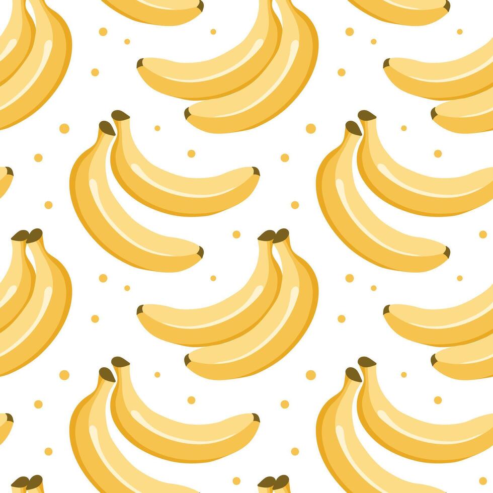 Seamless pattern with bananas. Tropical fruits illustration. Background vector