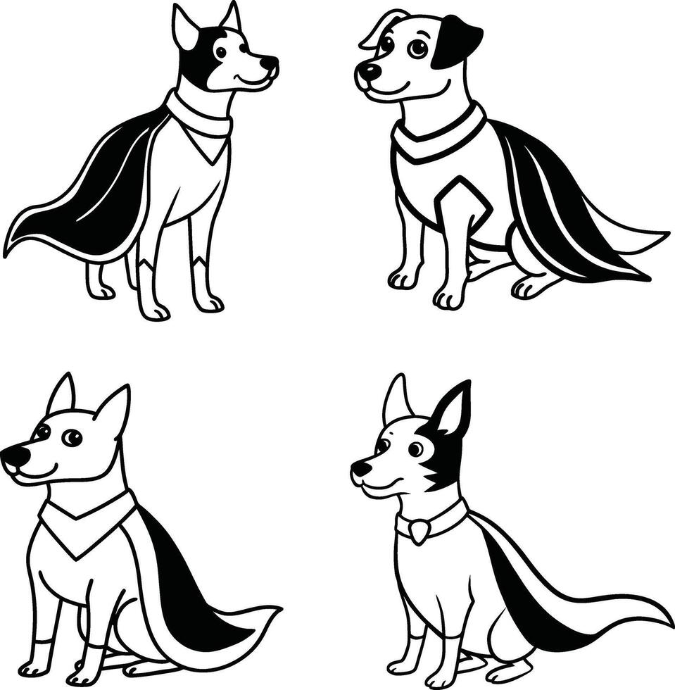 Black-and-white animal designs for coloring and printing vector
