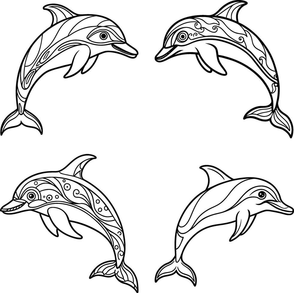 Animal portraits in line drawings to print vector