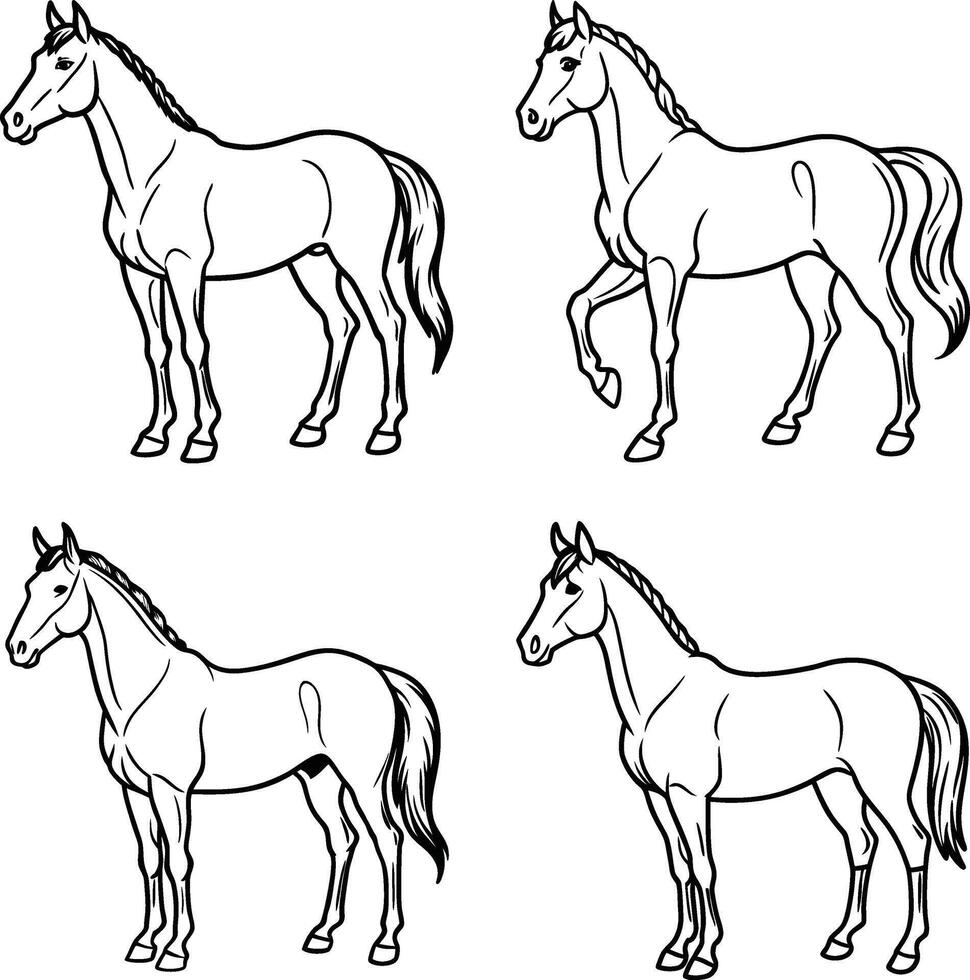 Nature-inspired animal line art for printing vector