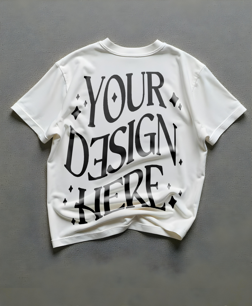 back t-shirt mockup on floor realistic tshirt mockup psd