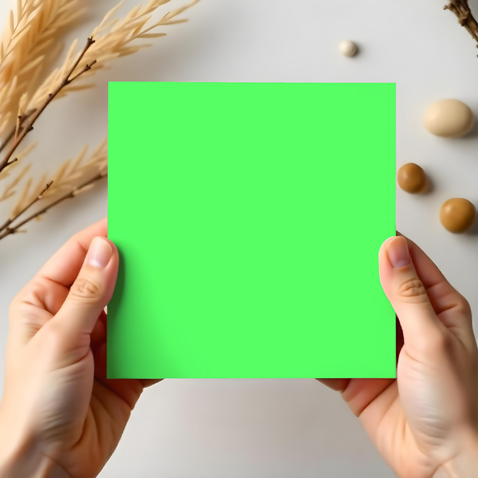 mockup of card being held in hand psd