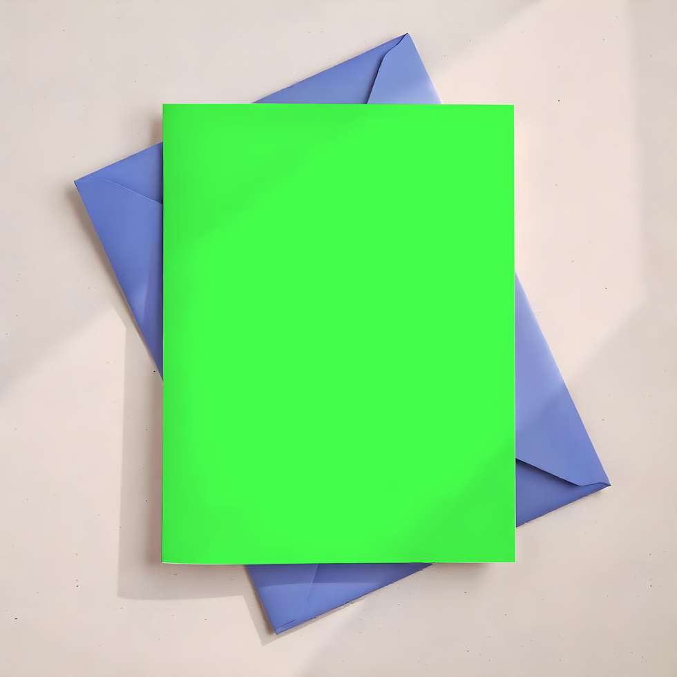 green screen card with envelope ,card mockup, green screen card mockup, invitataion mockup card psd
